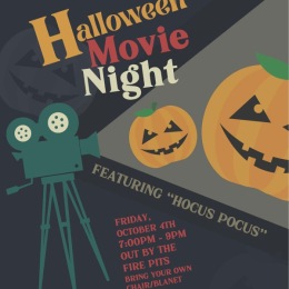 Announcing Halloween Movie Night! Friday October 4th, 7-9pm. Out by the Fire-pits. Bring your own chair/blanket. Featuring "HOCUS POCUS" RSVP in the "Lively Victor Park" app and use email in the file with management to login. Instagram post from @livelyvictorpark on October 02, 2024 00:00:00am